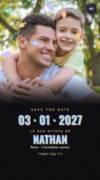 Le save-the-date du modèle Avant-première