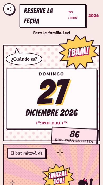 El save the date del diseño Cómic