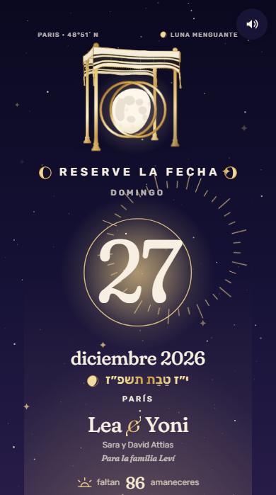 El save the date del diseño El cielo del día