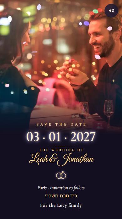 The Sparkler save the date