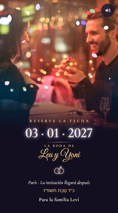 El save the date del diseño Bengala mágica
