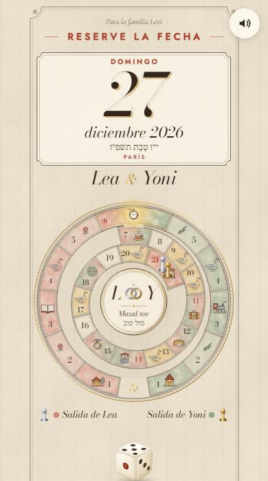 El save the date del diseño El juego de la oca