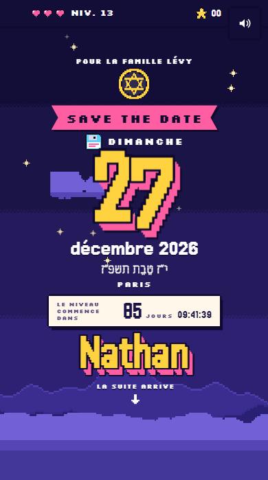Le save-the-date du modèle Jeu vidéo