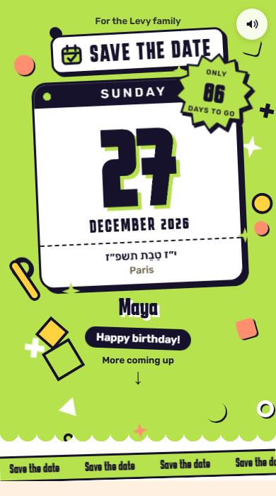 The Joy save the date