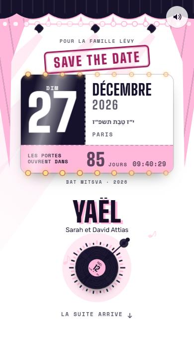 Le save-the-date du modèle La tournée